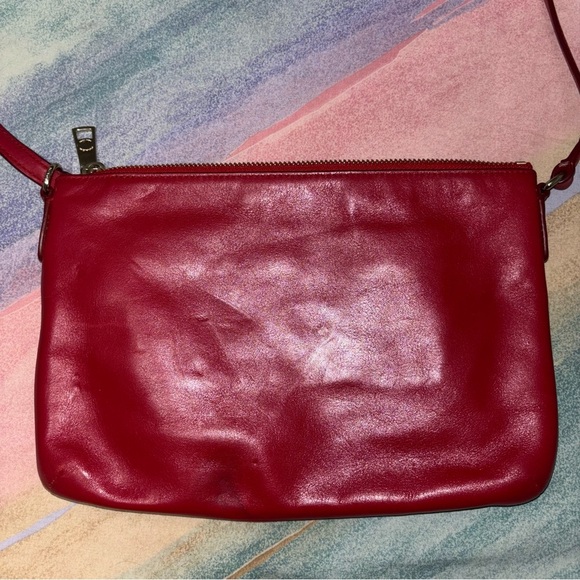 Coach red crossbody bag with matching insert pouch - Picture 7 of 16